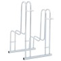 Soporte para 2 bicicletas suelo independiente acero galvanizado de vidaXL, Bases y soportes para almacenar bicicletas - Ref: ...