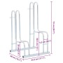 Soporte para 2 bicicletas suelo independiente acero galvanizado de vidaXL, Bases y soportes para almacenar bicicletas - Ref: ...