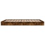 Estructura de cama madera de ingeniería roble ahumado 120x200cm de vidaXL, Camas y somieres - Ref: Foro24-842032, Precio: 86,...