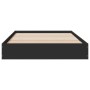Estructura de cama madera de ingeniería negra 90x200 cm de vidaXL, Camas y somieres - Ref: Foro24-842064, Precio: 69,85 €, De...