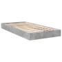 Estructura de cama madera de ingeniería gris hormigón 90x200cm de vidaXL, Camas y somieres - Ref: Foro24-842066, Precio: 66,8...