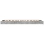 Estructura de cama madera de ingeniería gris hormigón 90x200cm de vidaXL, Camas y somieres - Ref: Foro24-842066, Precio: 66,8...