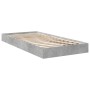 Estructura de cama madera de ingeniería gris hormigón 90x200cm de vidaXL, Camas y somieres - Ref: Foro24-842066, Precio: 66,8...