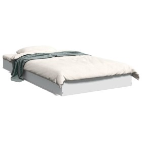Estructura de cama madera de ingeniería blanca 90x190 cm de vidaXL, Camas y somieres - Ref: Foro24-842070, Precio: 79,29 €, D...