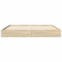 Estructura de cama madera de ingeniería roble Sonoma 120x190 cm de vidaXL, Camas y somieres - Ref: Foro24-842051, Precio: 87,...