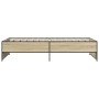 Estructura cama madera ingeniería metal roble Sonoma 90x200 cm de vidaXL, Camas y somieres - Ref: Foro24-845242, Precio: 91,8...