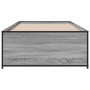 Estructura cama madera ingeniería metal gris Sonoma 75x190 cm de vidaXL, Camas y somieres - Ref: Foro24-845254, Precio: 89,08...