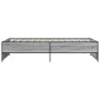 Estructura cama madera ingeniería metal gris Sonoma 75x190 cm de vidaXL, Camas y somieres - Ref: Foro24-845254, Precio: 89,08...