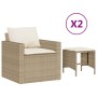 Juego de sofás jardín con cojines 4 pzas ratán sintético beige de vidaXL, Conjuntos de jardín - Ref: Foro24-366362, Precio: 2...
