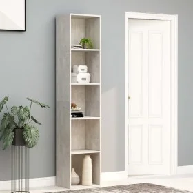 Concrete gray plywood shelving 40x30x189 cm by vidaXL, Bookcases and shelves - Ref: Foro24-800958, Price: 57,21 €, Discount: %