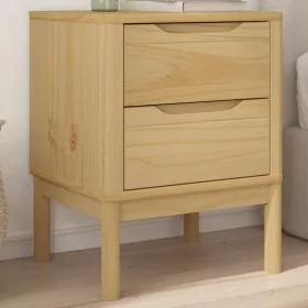 FLORO bedside table wax brown pine wood 45x39x57 cm by vidaXL, Nightstands - Ref: Foro24-374002, Price: 81,52 €, Discount: %