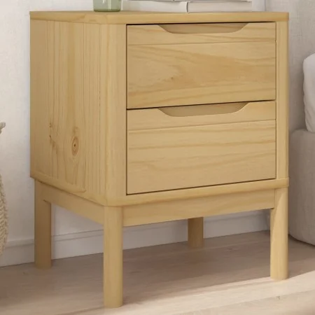 Mesita de noche FLORO madera de pino marrón cera 45x39x57 cm de vidaXL, Mesitas de noche - Ref: Foro24-374002, Precio: 81,52 ...
