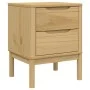 Mesita de noche FLORO madera de pino marrón cera 45x39x57 cm de vidaXL, Mesitas de noche - Ref: Foro24-374002, Precio: 81,52 ...