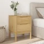 Mesita de noche FLORO madera de pino marrón cera 45x39x57 cm de vidaXL, Mesitas de noche - Ref: Foro24-374002, Precio: 81,52 ...