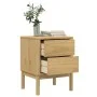 Mesita de noche FLORO madera de pino marrón cera 45x39x57 cm de vidaXL, Mesitas de noche - Ref: Foro24-374002, Precio: 81,52 ...