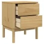 Mesita de noche FLORO madera de pino marrón cera 45x39x57 cm de vidaXL, Mesitas de noche - Ref: Foro24-374002, Precio: 81,52 ...