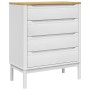 Cómoda cajonera FLORO madera maciza de pino blanco de vidaXL, Cajoneras - Ref: Foro24-374009, Precio: 156,96 €, Descuento: %
