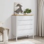Cómoda cajonera FLORO madera maciza de pino blanco de vidaXL, Cajoneras - Ref: Foro24-374009, Precio: 156,96 €, Descuento: %