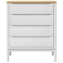 Cómoda cajonera FLORO madera maciza de pino blanco de vidaXL, Cajoneras - Ref: Foro24-374009, Precio: 156,96 €, Descuento: %