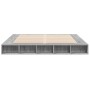 Estructura de cama madera de ingeniería gris Sonoma 200x200 cm de vidaXL, Camas y somieres - Ref: Foro24-3280452, Precio: 164...