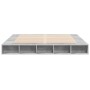 Estructura de cama madera de ingeniería gris hormigón 200x200cm de vidaXL, Camas y somieres - Ref: Foro24-3280450, Precio: 16...