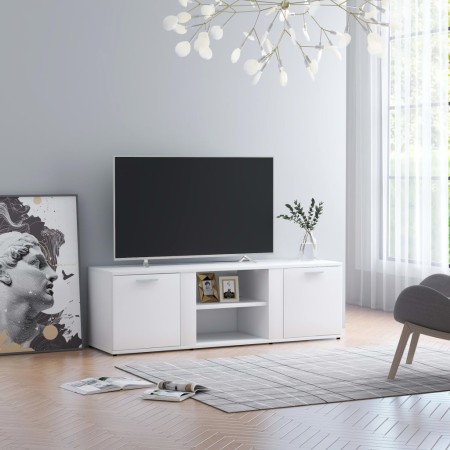 Mueble de TV madera contrachapada blanco 120x34x37 cm de vidaXL, Muebles TV - Ref: Foro24-801161, Precio: 64,44 €, Descuento: %