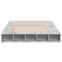 Estructura de cama madera de ingeniería gris hormigón 150x200cm de vidaXL, Camas y somieres - Ref: Foro24-3280471, Precio: 15...