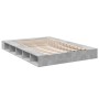 Estructura de cama madera de ingeniería gris hormigón 150x200cm de vidaXL, Camas y somieres - Ref: Foro24-3280471, Precio: 15...