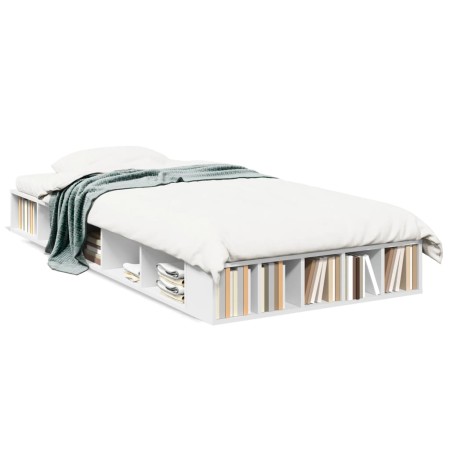 Estructura de cama madera de ingeniería blanca 90x200 cm de vidaXL, Camas y somieres - Ref: Foro24-3280517, Precio: 123,02 €,...