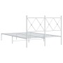 Estructura de cama de metal con cabecero blanca 120x200 cm de vidaXL, Camas y somieres - Ref: Foro24-376549, Precio: 109,21 €...