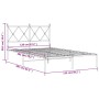 Estructura de cama de metal con cabecero blanca 120x200 cm de vidaXL, Camas y somieres - Ref: Foro24-376549, Precio: 109,21 €...