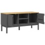 Mueble de TV FLORO madera maciza de pino gris 114x43x55 cm de vidaXL, Muebles TV - Ref: Foro24-374016, Precio: 124,96 €, Desc...