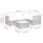 Set de muebles de jardín 5 pzas y cojines ratán sintético negro de vidaXL, Conjuntos de jardín - Ref: Foro24-3261806, Precio:...