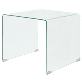 Mesa de centro vidrio templado 49,5x50x45 cm claro en Mesas de centro | Comprar online en Foru.es