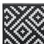 Alfombra de exterior PP blanco y negro 120x180 cm de vidaXL, Protectores para exterior - Ref: Foro24-368572, Precio: 27,20 €,...