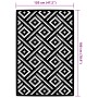 Alfombra de exterior PP blanco y negro 120x180 cm de vidaXL, Protectores para exterior - Ref: Foro24-368572, Precio: 27,20 €,...