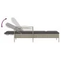 Sun lounger with light gray synthetic rattan cushion 63x200x81 cm by vidaXL, Loungers - Ref: Foro24-368304, Price: 165,79 €, ...