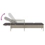 Tumbona con cojín ratán sintético gris claro 63x200x81 cm de vidaXL, Tumbonas - Ref: Foro24-368304, Precio: 147,41 €, Descuen...
