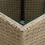 Mesita y sillas con cojines 3 pzas ratán sintético vidrio beige de vidaXL, Conjuntos de jardín - Ref: Foro24-3278743, Precio:...