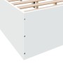 Estructura de cama madera de ingeniería blanca 140x200 cm de vidaXL, Camas y somieres - Ref: Foro24-3281014, Precio: 125,20 €...