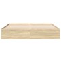 Estructura de cama madera de ingeniería roble Sonoma 180x200 cm de vidaXL, Camas y somieres - Ref: Foro24-3280995, Precio: 13...