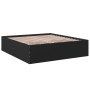 Estructura de cama madera de ingeniería negra 180x200 cm de vidaXL, Camas y somieres - Ref: Foro24-3280903, Precio: 168,43 €,...