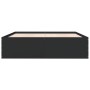 Estructura de cama madera de ingeniería negra 180x200 cm de vidaXL, Camas y somieres - Ref: Foro24-3280903, Precio: 168,43 €,...