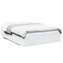Estructura de cama madera de ingeniería blanca 135x190 cm de vidaXL, Camas y somieres - Ref: Foro24-3281035, Precio: 123,88 €...
