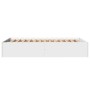 Estructura de cama madera de ingeniería blanca 135x190 cm de vidaXL, Camas y somieres - Ref: Foro24-3281035, Precio: 123,88 €...