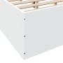 Estructura de cama madera de ingeniería blanca 135x190 cm de vidaXL, Camas y somieres - Ref: Foro24-3281035, Precio: 123,88 €...