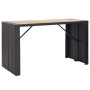 Set muebles bar jardín y cojines 7 pzas ratán sintético negro de vidaXL, Conjuntos de jardín - Ref: Foro24-49562, Precio: 579...