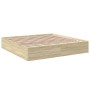 Estructura de cama madera de ingeniería roble Sonoma 200x200 cm de vidaXL, Camas y somieres - Ref: Foro24-3280988, Precio: 14...