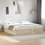 Estructura de cama madera de ingeniería roble Sonoma 200x200 cm de vidaXL, Camas y somieres - Ref: Foro24-3280988, Precio: 14...