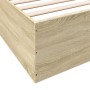 Estructura de cama madera de ingeniería roble Sonoma 200x200 cm de vidaXL, Camas y somieres - Ref: Foro24-3280988, Precio: 14...